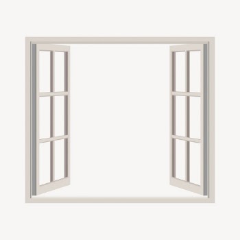 Open windows clipart, architecture illustration | Free Vector - rawpixel
