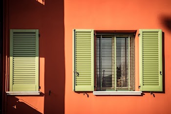 Opened Beige Window