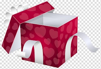 Opened red and white gift box, Paper Gift wrapping Box, Open Pink Gift Box transparent background PNG clipart