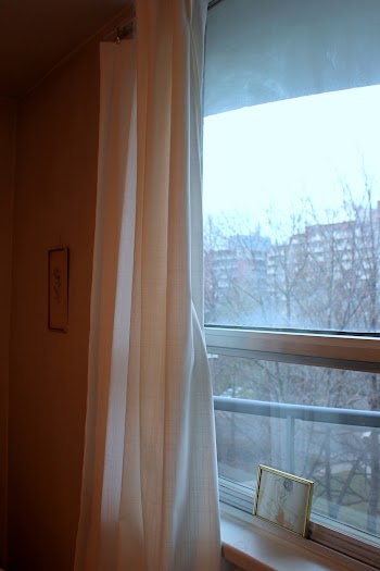 Opened Window Curtain