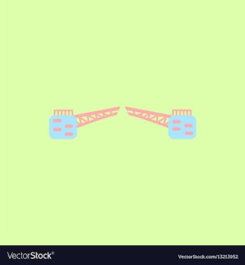 Opening bridge vector image
