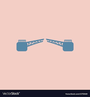 Opening bridge vector image