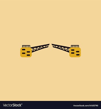 Opening bridge vector image
