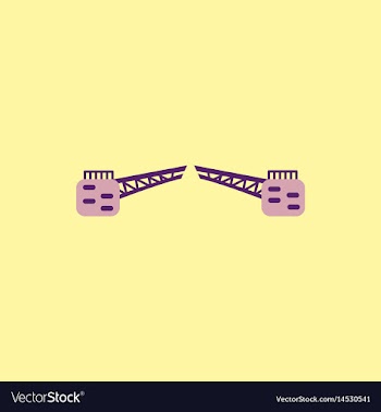 Opening bridge vector image