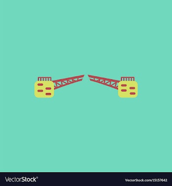 Opening bridge vector image