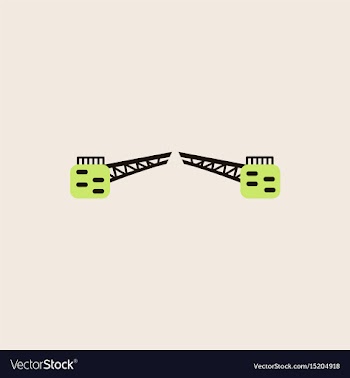 Opening bridge vector image