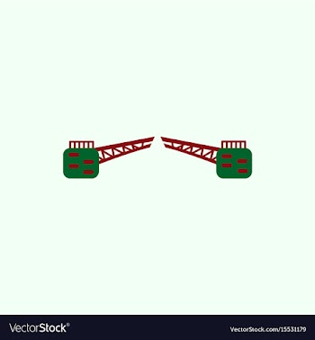 Opening bridge vector image