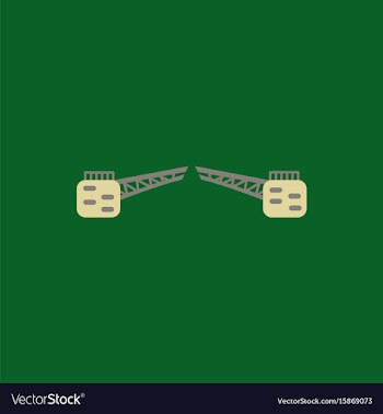 Opening bridge vector image
