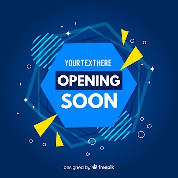 Opening soon background in flat style Free Vector