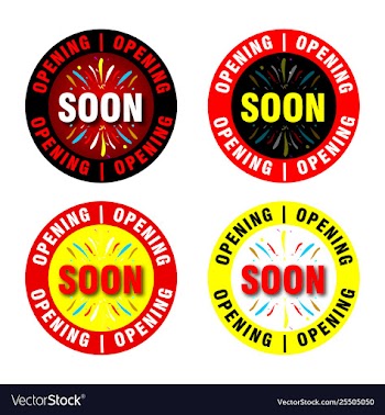 Opening soon vector image
