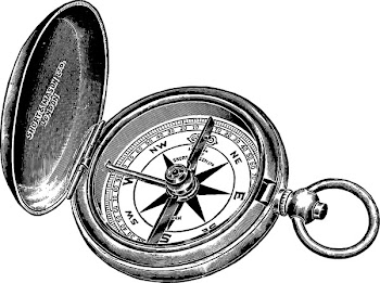 Opening vintage compass
