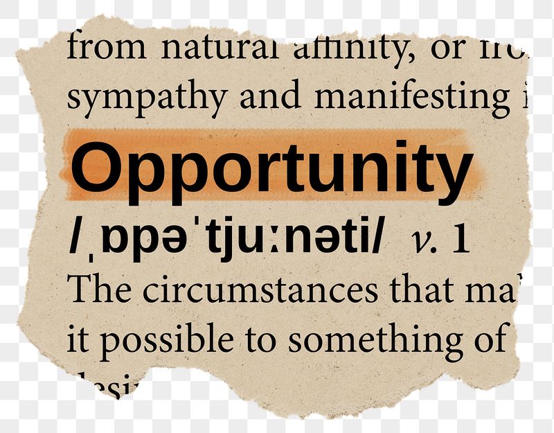 Opportunity png dictionary word sticker, | Free PNG - rawpixel
