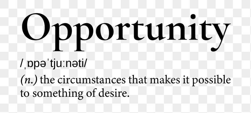 Opportunity png dictionary word sticker, | Free PNG - rawpixel