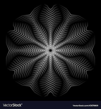 optical art patterned abstract tribal symbol
