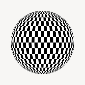 Optical illusion globe clipart, geometric | Free Photo - rawpixel