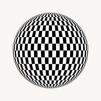 Optical illusion globe sticker, geometric | Free Vector - rawpixel