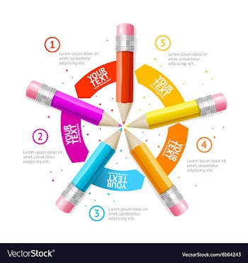  					Option Banner Pencil Infographic vector image														