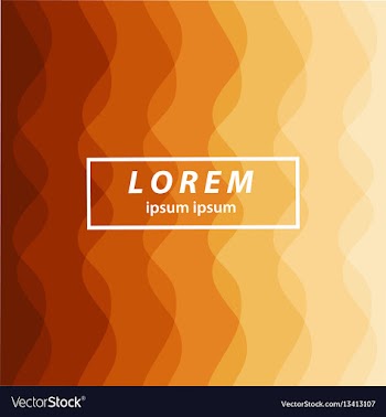 Orange abstract background smooth wavy lines vector image