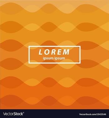 Orange abstract background smooth wavy lines vector image