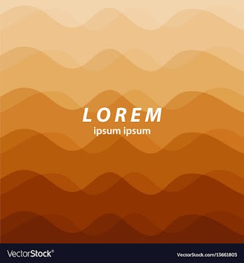 Orange abstract background smooth wavy lines vector image