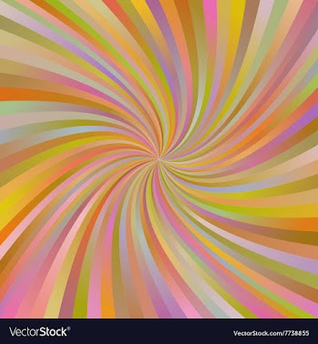 Orange abstract multicolor spiral ray background vector image