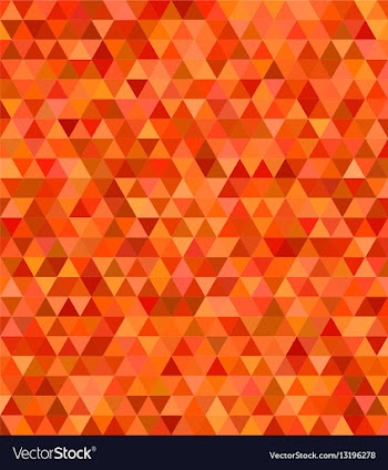 Orange abstract regular triangle mosaic background vector image