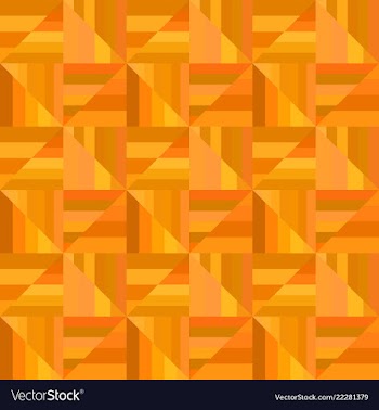 Orange abstract striped square tile mosaic vector image