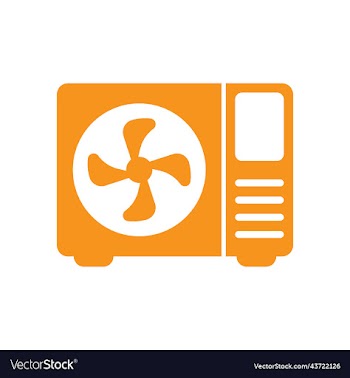 orange ac outdoor solid icon