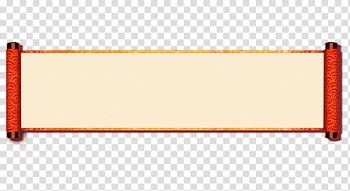 Orange and beige scroll, Chinese New Year, Free New Year scrolls border to pull material transparent background PNG clipart