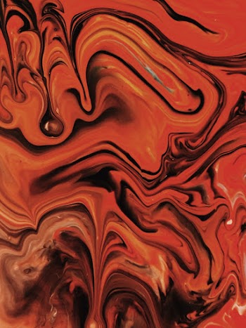 Orange and Black Abstract Illustration
