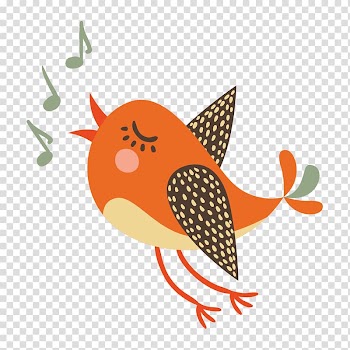 Orange and black bird flying illustration, Bird Cartoon, The Singing Bird transparent background PNG clipart