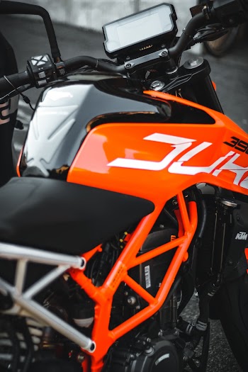 Orange and Black Sports Bike