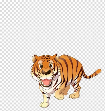 Orange and black tiger art, Baby Jungle Animals Baby Zoo Animals Giraffe , tiger transparent background PNG clipart