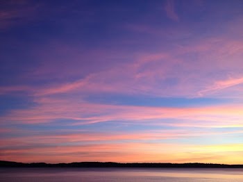 orange and blue sky during golden hour