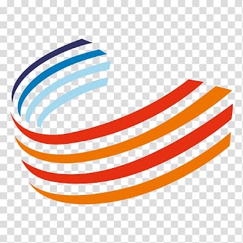 Orange and blue striped logo, Curve Contour line, curves transparent background PNG clipart