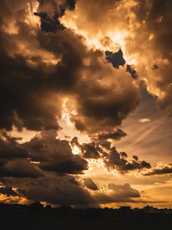 Orange and Gray Clouds