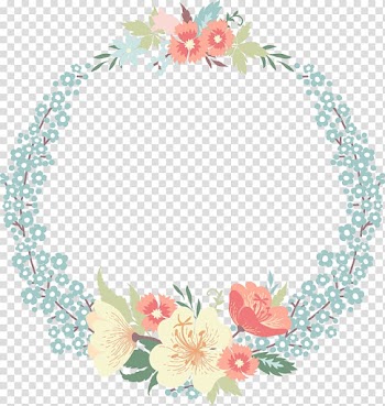 Orange and green flowers border, Wedding invitation Flower , Rosette ring transparent background PNG clipart