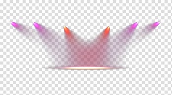 Orange and pink flying illustration, Stage lighting Light fixture, Red stage dome light transparent background PNG clipart
