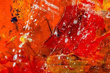 Orange and Red Abstract Painting