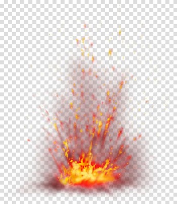 Orange and red explosion , Light Flame Fire , fire transparent background PNG clipart