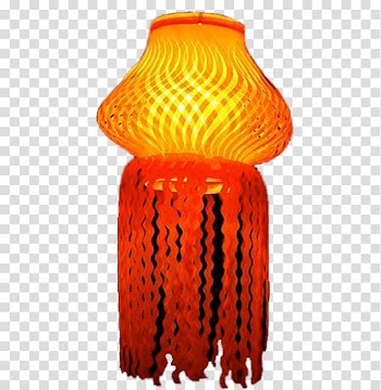Orange and red lantern, Light Diwali transparent background PNG clipart