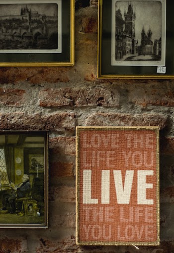 Orange and White Quoted Wall Decor