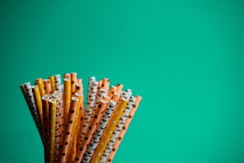 Orange and White Straws