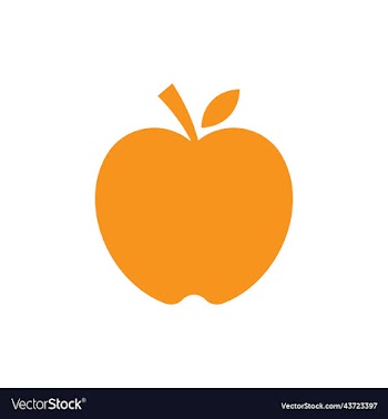 orange apple solid icon