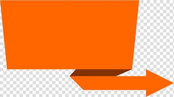 Orange arrow illustration, Orange Banner transparent background PNG clipart