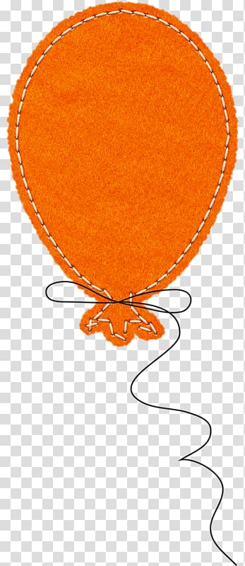 Orange balloon patch, Balloon Poster, Sewing edge Balloon transparent background PNG clipart
