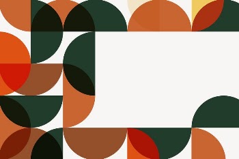 Orange Bauhaus border background, beige | Free Vector - rawpixel
