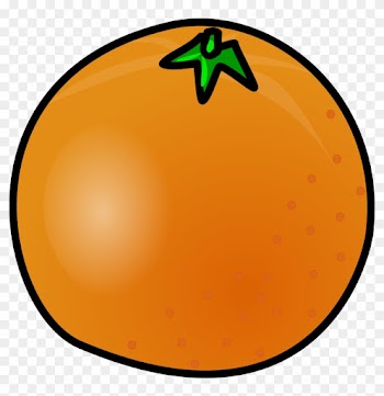Orange Black, Food, Fruit, Outline, White, Cartoon, - Animated Picture Of An Orange