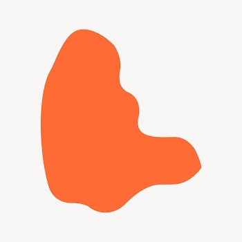 Orange blob shape, badge clipart | Free Vector - rawpixel