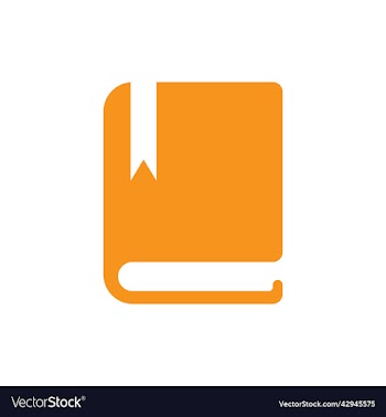 orange book or diary solid icon